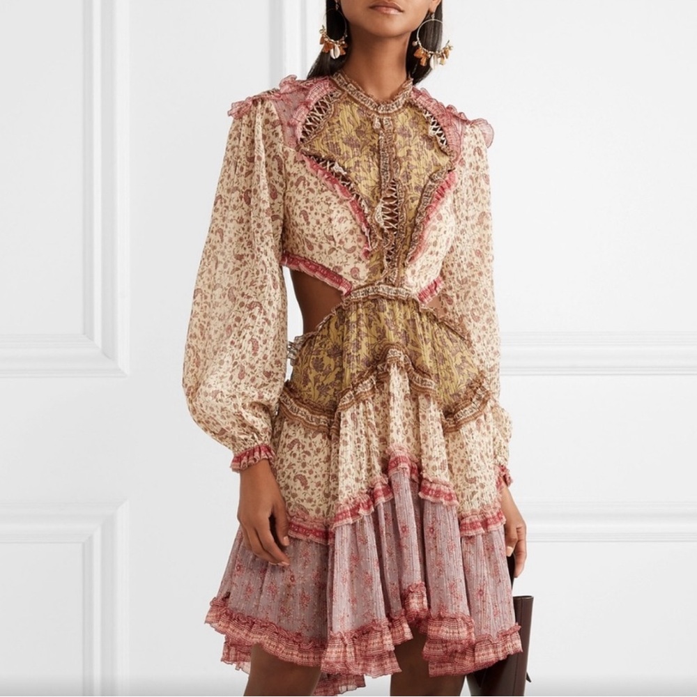 COPY - ZIMMERMANN Floral Print Mini Dress AU 1 /US 4/IT 40